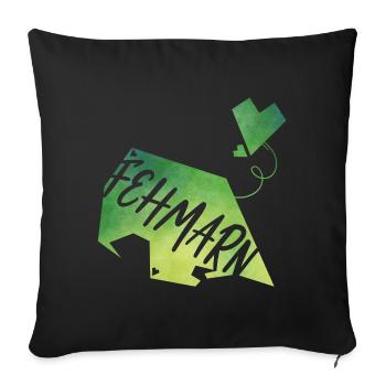 Fehmarn - Sofa pillowcase 17,3'' x 17,3'' (45 x 45 cm) - black - Front