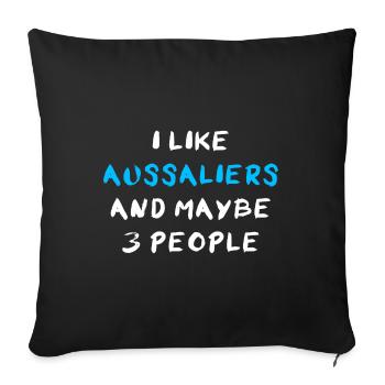 Aussalier - Sofa pillowcase 17,3'' x 17,3'' (45 x 45 cm) - black - Front