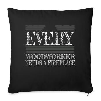 forester fun lumber woodworker carpenter joke - Sofakissenbezug 45 x 45 cm - Schwarz - Vorne