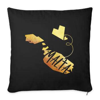 Malta - Sofa pillowcase 17,3'' x 17,3'' (45 x 45 cm) - black - Front