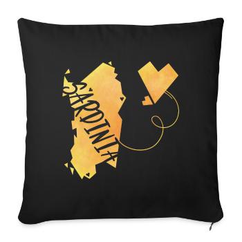 Sardinia - Sofa pillowcase 17,3'' x 17,3'' (45 x 45 cm) - black - Front