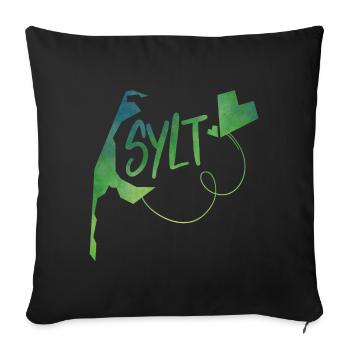 Sylt - Sofa pillowcase 17,3'' x 17,3'' (45 x 45 cm) - black - Front