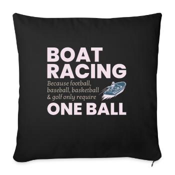 Boat Racing Motorboot Schnellboot Offshore Rennen - Sofakissenbezug 45 x 45 cm - Schwarz - Vorne
