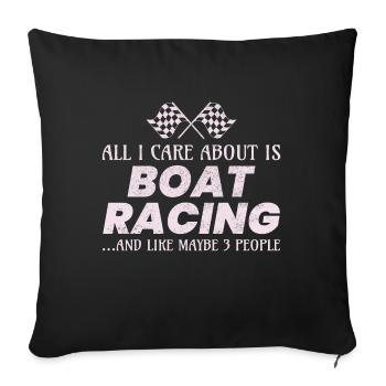 Boat Racing Motorboot Schnellboot Offshore Rennen - Sofakissenbezug 45 x 45 cm - Schwarz - Vorne