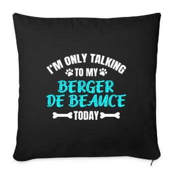 Berger De Beauce - Sofa pillowcase 17,3'' x 17,3'' (45 x 45 cm) - black - Front