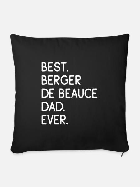 Berger De Beauce Dad - Sofakissenbezug 45 x 45 cm - Schwarz