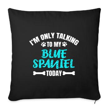 Épagneul bleu - Housse de coussin décorative 45 x 45 cm - noir - Devant