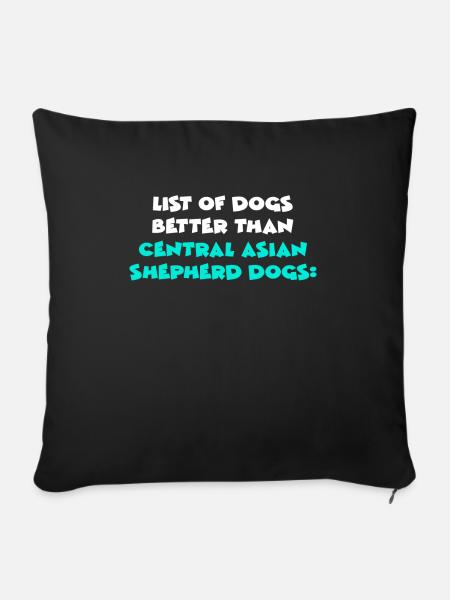 Central Asian Shepherd Dogs - Sofakissenbezug 45 x 45 cm - Schwarz