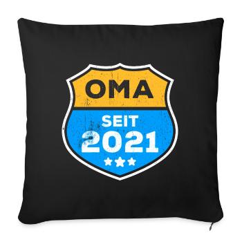 Seniorin Oma Großmutter Statement Ruhestand - Sofakissenbezug 45 x 45 cm - Schwarz - Vorne