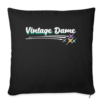 Vintage Grandmother Grandma Senior Citizen Pensioner Saying - Sofa pillowcase 17,3'' x 17,3'' (45 x 45 cm) - black - Front