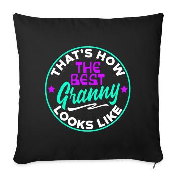 Cool Statement Best Grandma Grandchild Grandmother - Sofa pillowcase 17,3'' x 17,3'' (45 x 45 cm) - black - Front