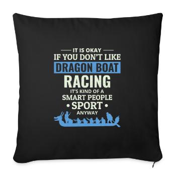 Dragon Boat Racing Crew Paddlers Water Sport - Sofa pillowcase 17,3'' x 17,3'' (45 x 45 cm) - black - Front
