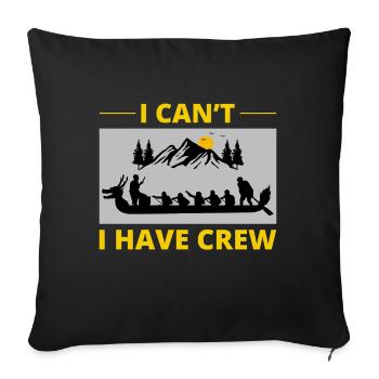 Dragon Boat Racing Crew Paddlers Water Sport - Sofa pillowcase 17,3'' x 17,3'' (45 x 45 cm) - black - Front