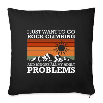 Problème drôle Je m’en fiche devise - Housse de coussin décorative 45 x 45 cm - noir - Devant