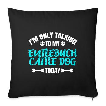 Entlebuch Chien de bétail - Housse de coussin décorative 45 x 45 cm - noir - Devant