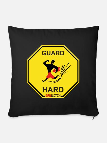 Baywatch Sign Guard Hard - Sofa pillowcase 17,3'' x 17,3'' (45 x 45 cm) - black