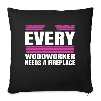 lumberman sayings construction carpenter plumber - Sofakissenbezug 45 x 45 cm - Schwarz - Vorne