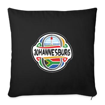 Johannesburg South Africa Flag Travel Souvenir Bad - Sofa pillowcase 17,3'' x 17,3'' (45 x 45 cm) - black - Front