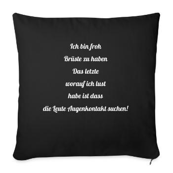 motivation rechte liebe empowered women - Sofakissenbezug 45 x 45 cm - Schwarz - Vorne