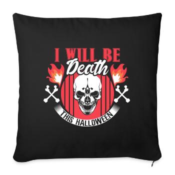 Halloween Bone Ghost Hour Gift Idea - Sofa pillowcase 17,3'' x 17,3'' (45 x 45 cm) - black - Front