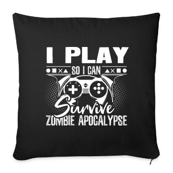 Zombie Apocalypse Morts-vivants Halloween - Housse de coussin décorative 45 x 45 cm - noir - Devant