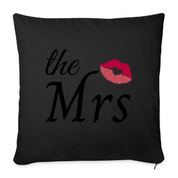 the Mrs - Housse de coussin décorative 45 x 45 cm - noir - Devant