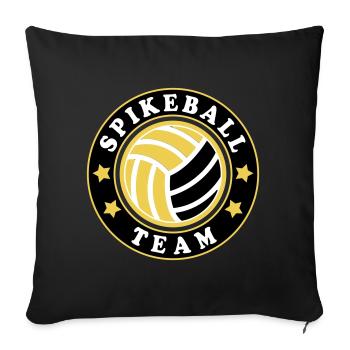 Farben änderbar | Roundnet Spikeball Team Fun - Sofakissenbezug 45 x 45 cm - Schwarz - Vorne