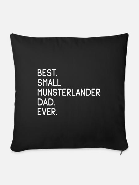 Small Münsterländer Dad - Sofakissenbezug 45 x 45 cm - Schwarz