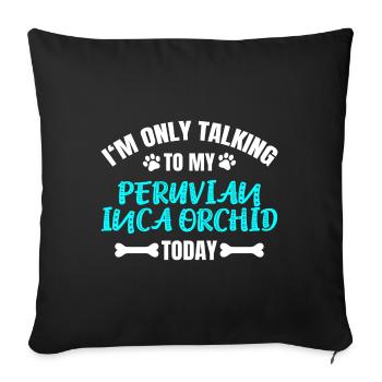 Peruvian Inca Orchid - Sofa pillowcase 17,3'' x 17,3'' (45 x 45 cm) - black - Front