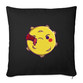 Voyage sur la Lune - Housse de coussin décorative 45 x 45 cm - noir - Devant