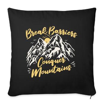 Ice climbing Mountaineering Climbing Mountaineers - Sofa pillowcase 17,3'' x 17,3'' (45 x 45 cm) - black - Front