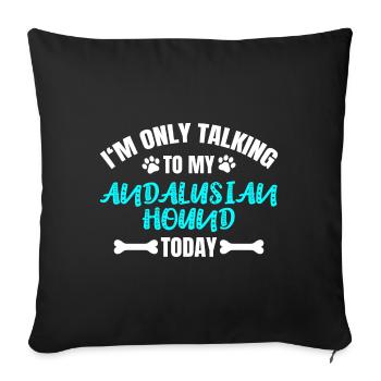 Andalusian Hound - Sofa pillowcase 17,3'' x 17,3'' (45 x 45 cm) - black - Front