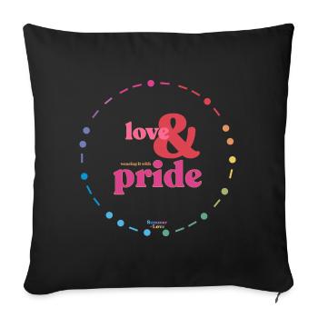 Cercle de la fierté - Housse de coussin décorative 45 x 45 cm - noir - Devant