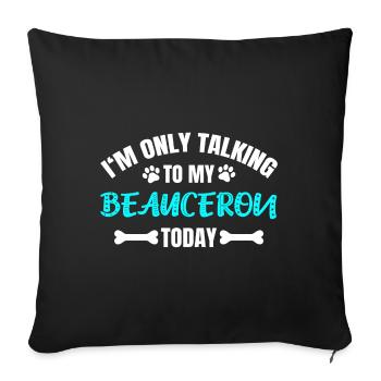 Beauceron - Housse de coussin décorative 45 x 45 cm - noir - Devant