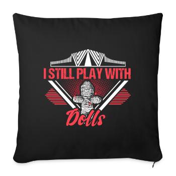 Voodoo Doll Saying Gift Idea - Sofa pillowcase 17,3'' x 17,3'' (45 x 45 cm) - black - Front