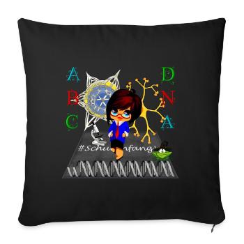 School enrollment smart as mom - Sofa pillowcase 17,3'' x 17,3'' (45 x 45 cm) - black - Front
