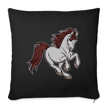 Icelandic Horses Horses Gallop Horse Love Icelanders - Sofa pillowcase 17,3'' x 17,3'' (45 x 45 cm) - black - Front