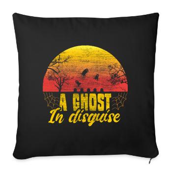 Cadeau paranormal fantôme d’Halloween - Housse de coussin décorative 45 x 45 cm - noir - Devant