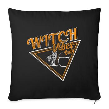 Halloween Hexe Hexen Oktober Geschenkidee - Sofakissenbezug 45 x 45 cm - Schwarz - Vorne