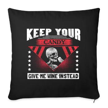 Halloween Skull Creepy - Housse de coussin décorative 45 x 45 cm - noir - Devant