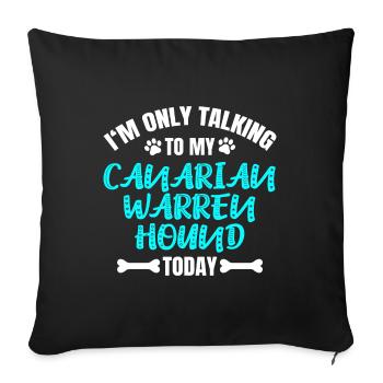 Canarian Warren Hound - Sofakissenbezug 45 x 45 cm - Schwarz - Vorne