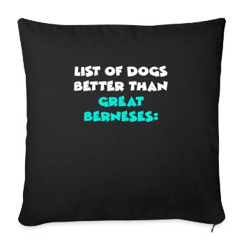 Great Berneses - Sofakissenbezug 45 x 45 cm - Schwarz - Vorne