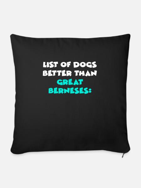 Great Berneses - Sofakissenbezug 45 x 45 cm - Schwarz
