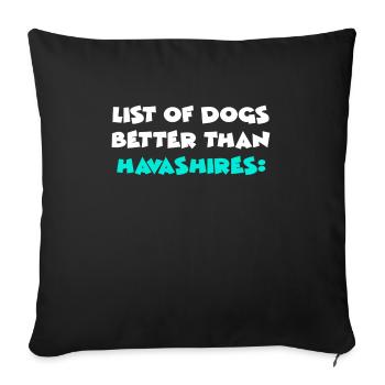 Havashires - Housse de coussin décorative 45 x 45 cm - noir - Devant