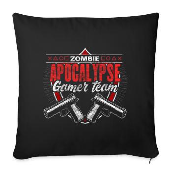 Zombie Apocalypse Idée cadeau de survie - Housse de coussin décorative 45 x 45 cm - noir - Devant