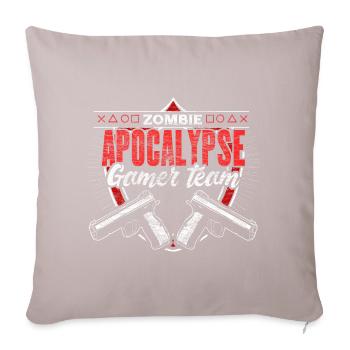 Zombie Apocalypse Idée cadeau de survie - Housse de coussin décorative 45 x 45 cm - taupe clair - Devant