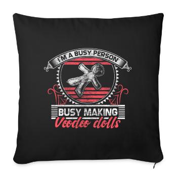 Voodoo Magic Needle - Sofa pillowcase 17,3'' x 17,3'' (45 x 45 cm) - black - Front