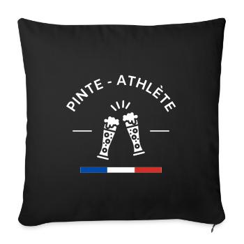 Pinte athlète - Housse de coussin décorative 45 x 45 cm - noir - Devant