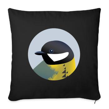 Great Bird / Portrait - Sofa pillowcase 17,3'' x 17,3'' (45 x 45 cm) - black - Front