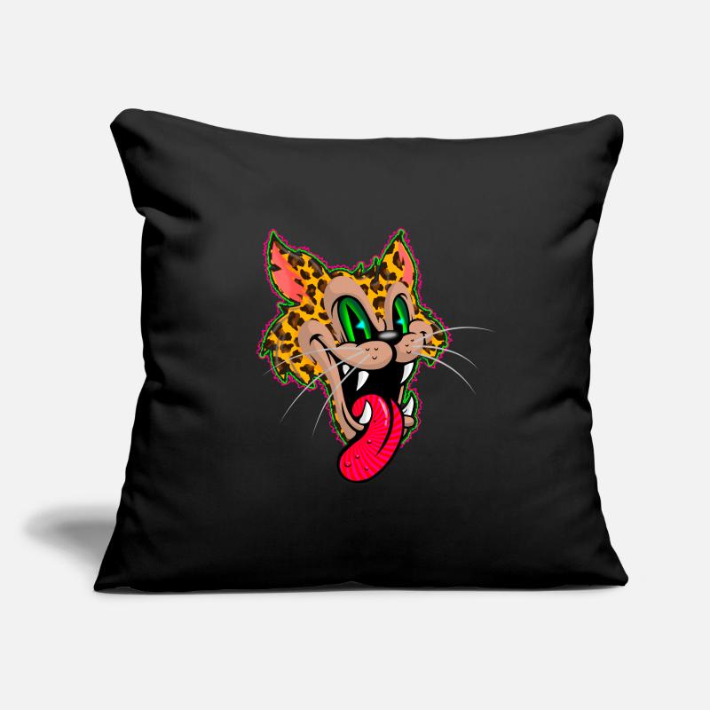 Leopard Comic Psychédélique Housse de coussin décorative 45 x 45 cm